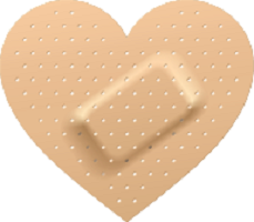 band aid in the shape of a heart